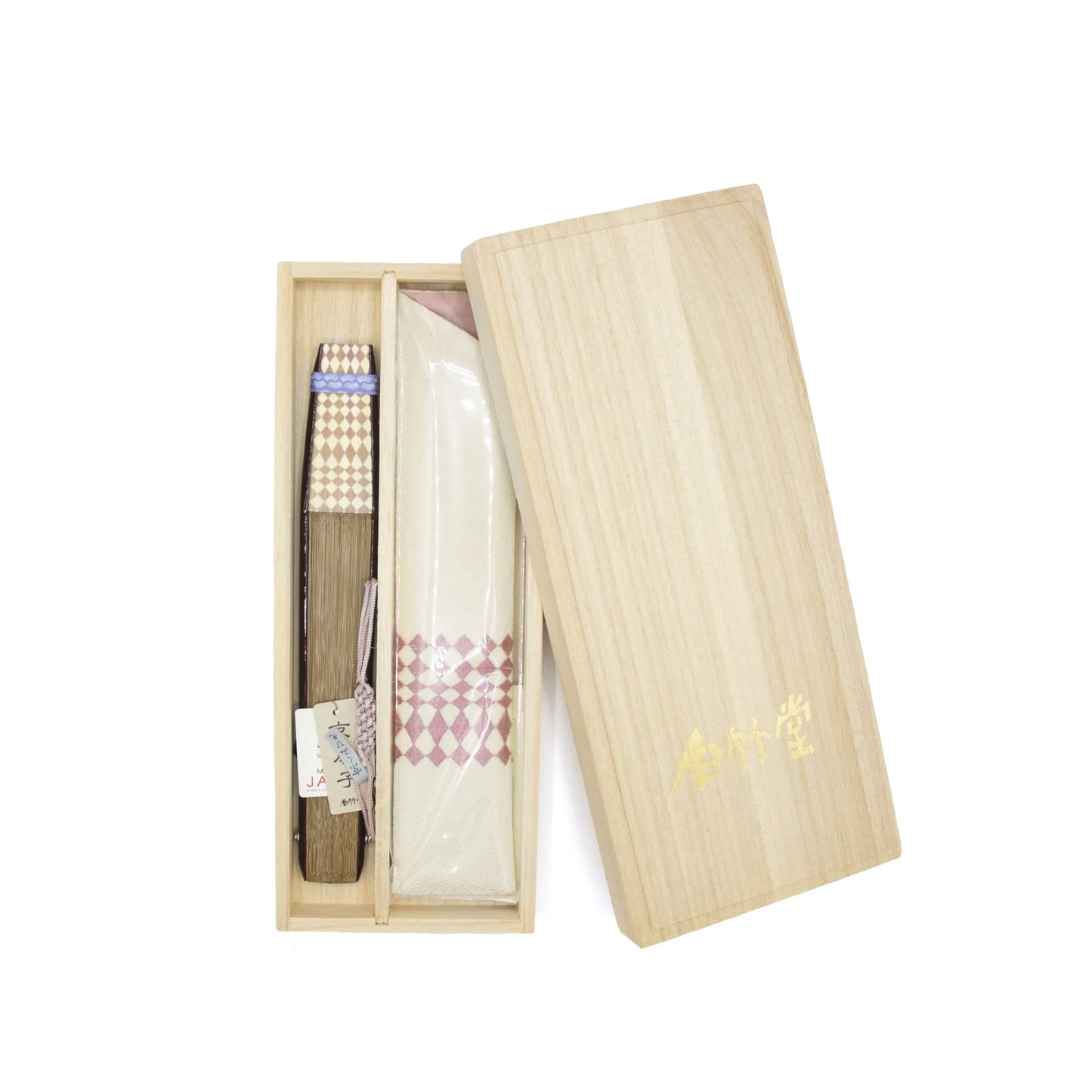 Kyo-sensu (Japanese folding fan) for Women - Hishi (Diamond) Pattern -, Made in Kyoto, Japan, Kyoto sensu