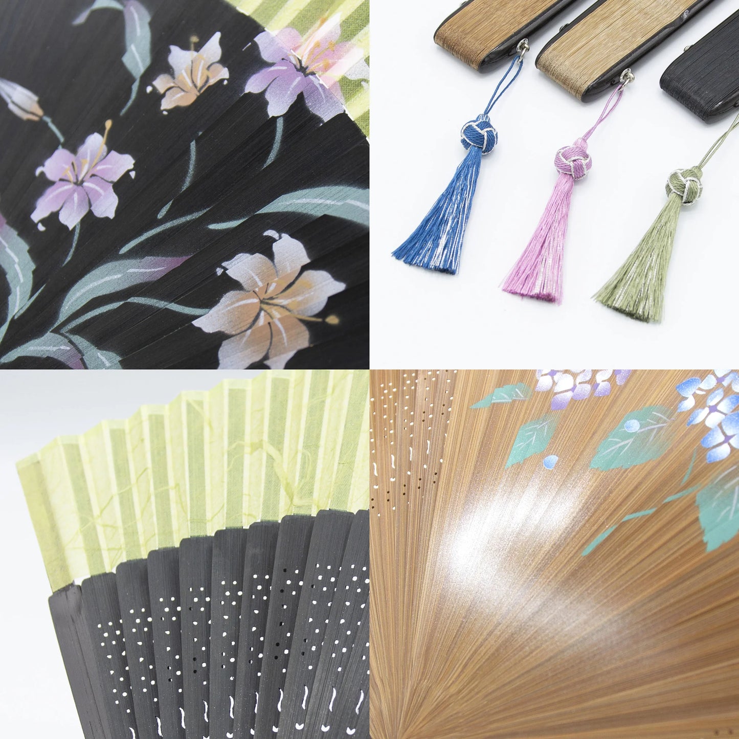 Kyo-sensu (Japanese folding fan) for Women - Dianthus - , Made in Kyoto, Japan , Kyoto sensu