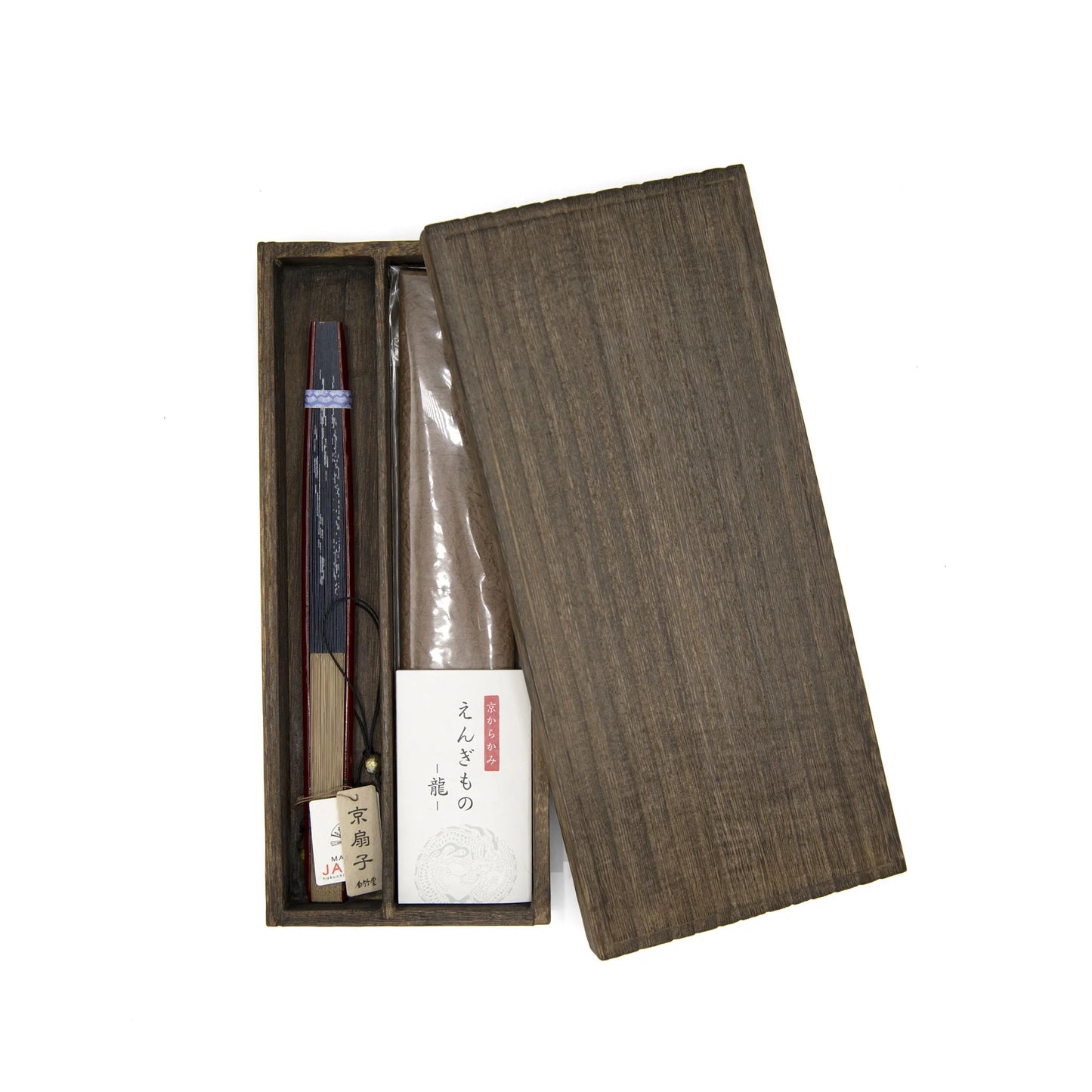 Kyo-sensu (Japanese folding fan) for Men - Kyo Karakami / Dragon - , Made in Kyoto, Japan , Kyoto sensu