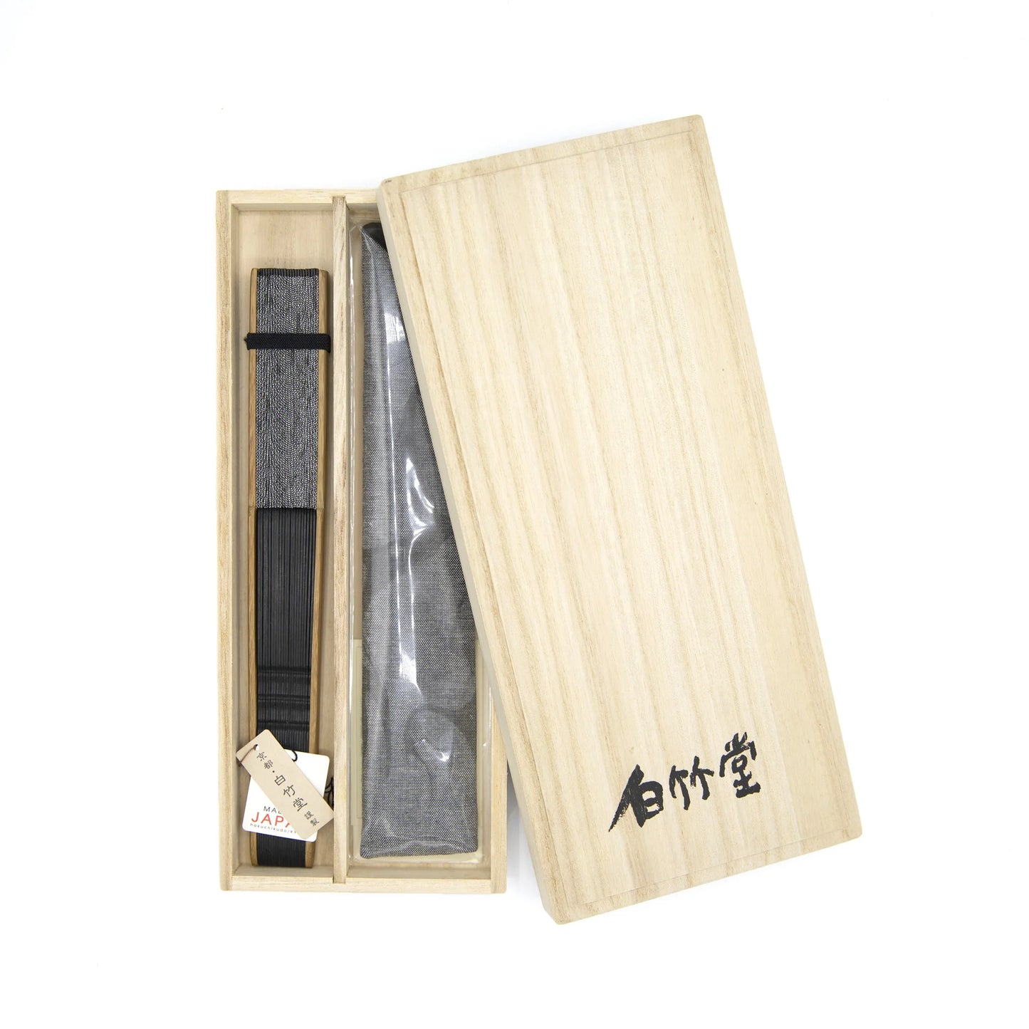 Kyo-sensu (Japanese folding fan) for Men - Dungaree Fabric / Blue - , Made in Kyoto, Japan , Kyoto sensu