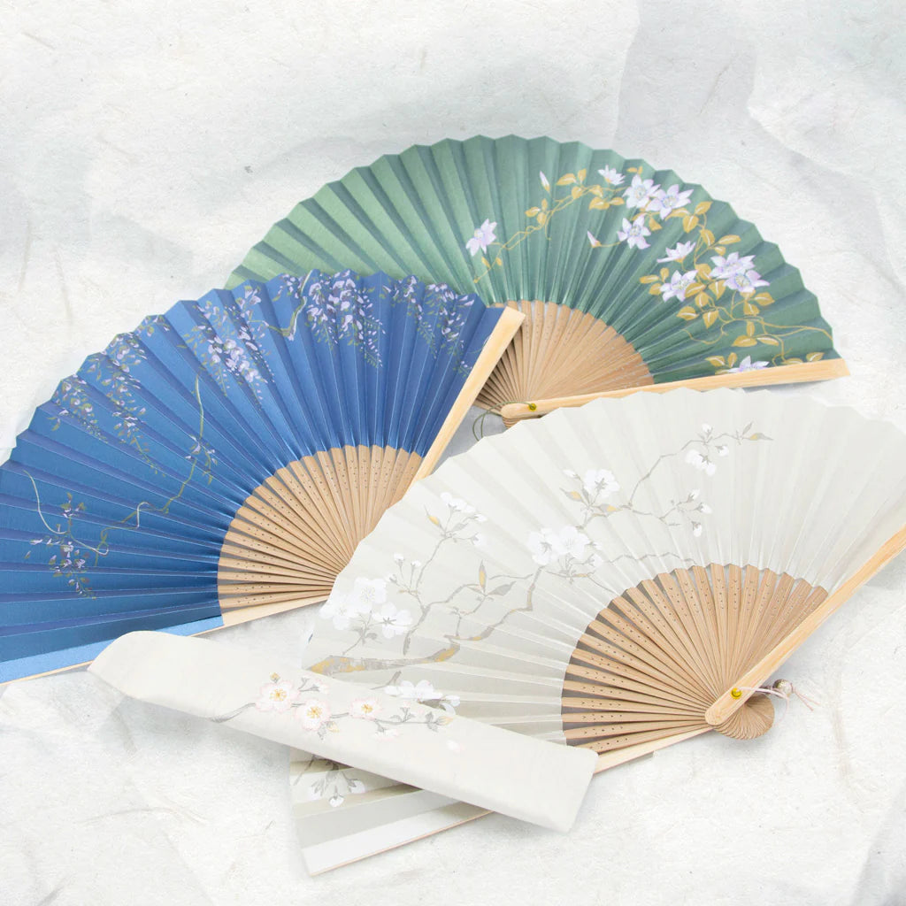 Kyo-sensu (Japanese folding fan) for Women - Cherry Blossom - , Made in Kyoto, Japan , Kyoto sensu