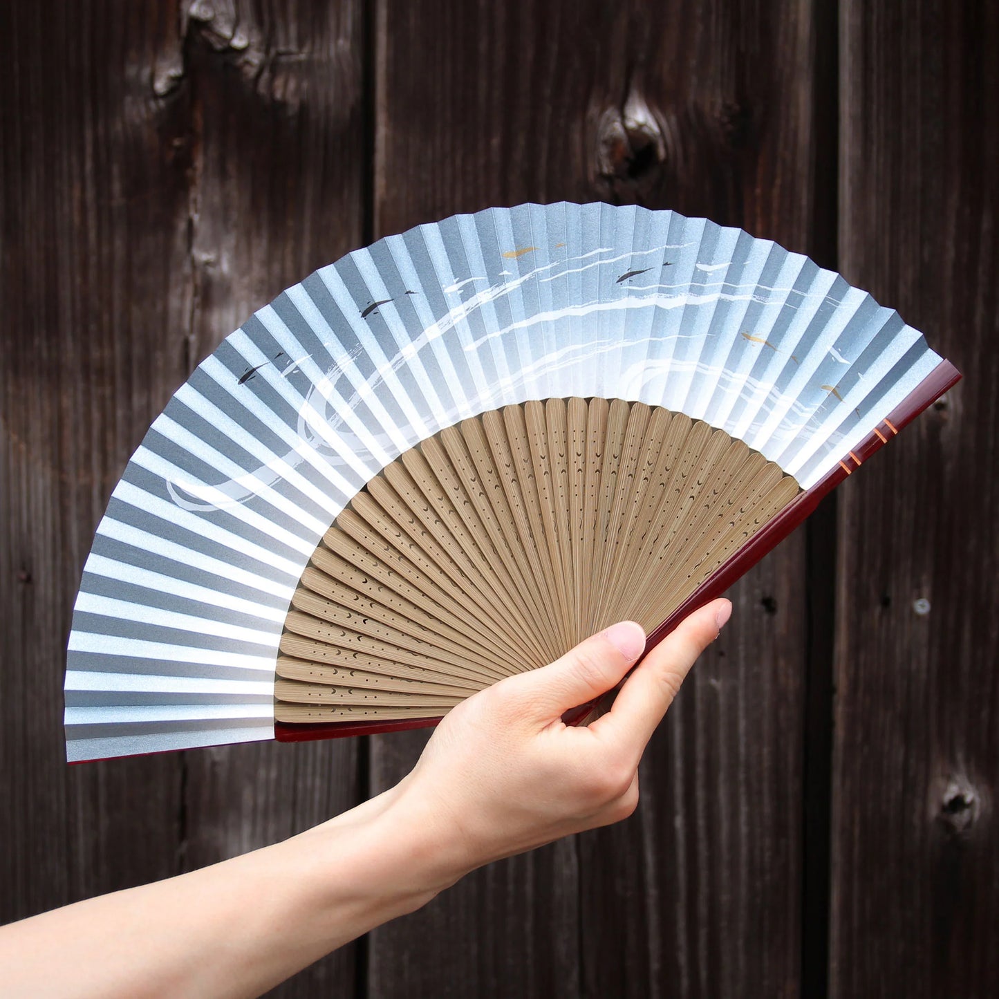 Kyo-sensu (Japanese folding fan) for Men - Gourd - , Made in Kyoto, Japan , Kyoto sensu