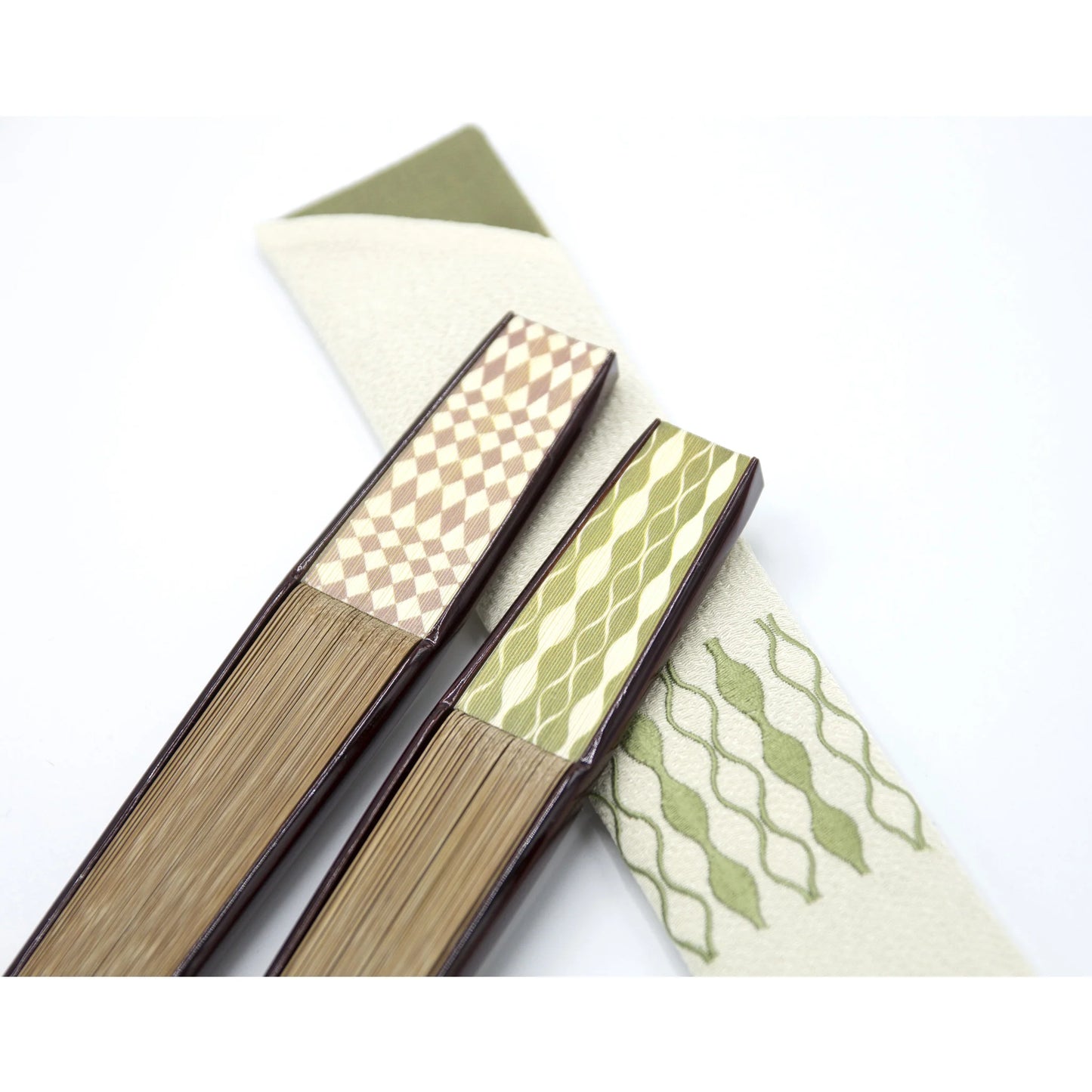 Kyo-sensu (Japanese folding fan) for Women - Hishi (Diamond) Pattern -, Made in Kyoto, Japan, Kyoto sensu
