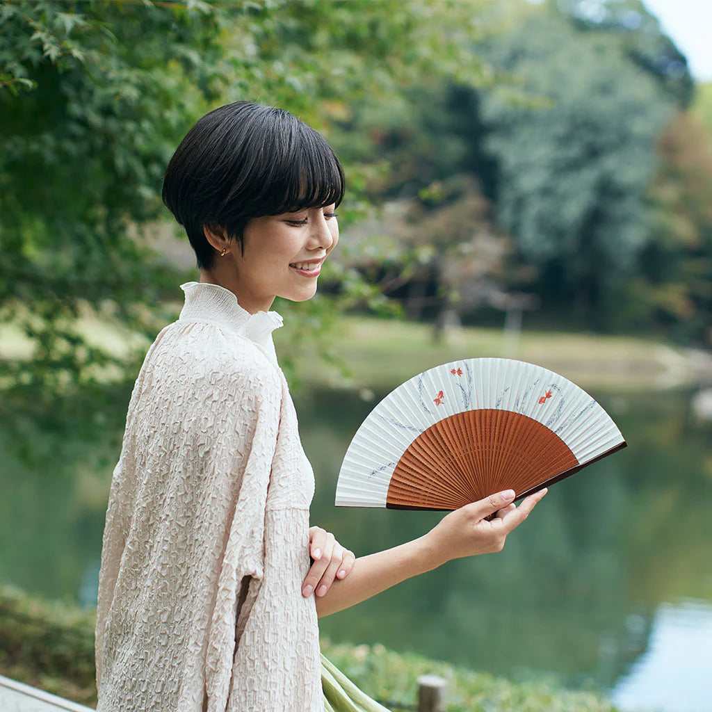 Kyo-sensu (Japanese folding fan) for Women - Firefly - , Made in Kyoto, Japan , Kyoto sensu