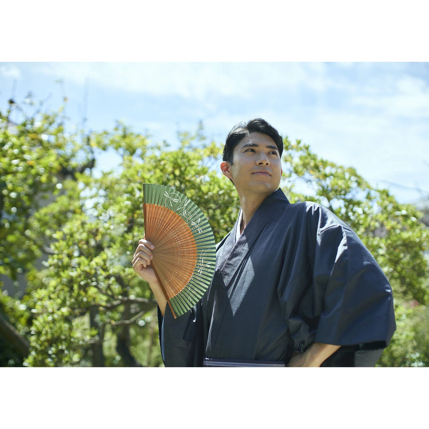 Kyo-sensu (Japanese folding fan) for Men - Fujin & Raijin (Wind God & Thunder God) - , Made in Kyoto, Japan , Kyoto sensu