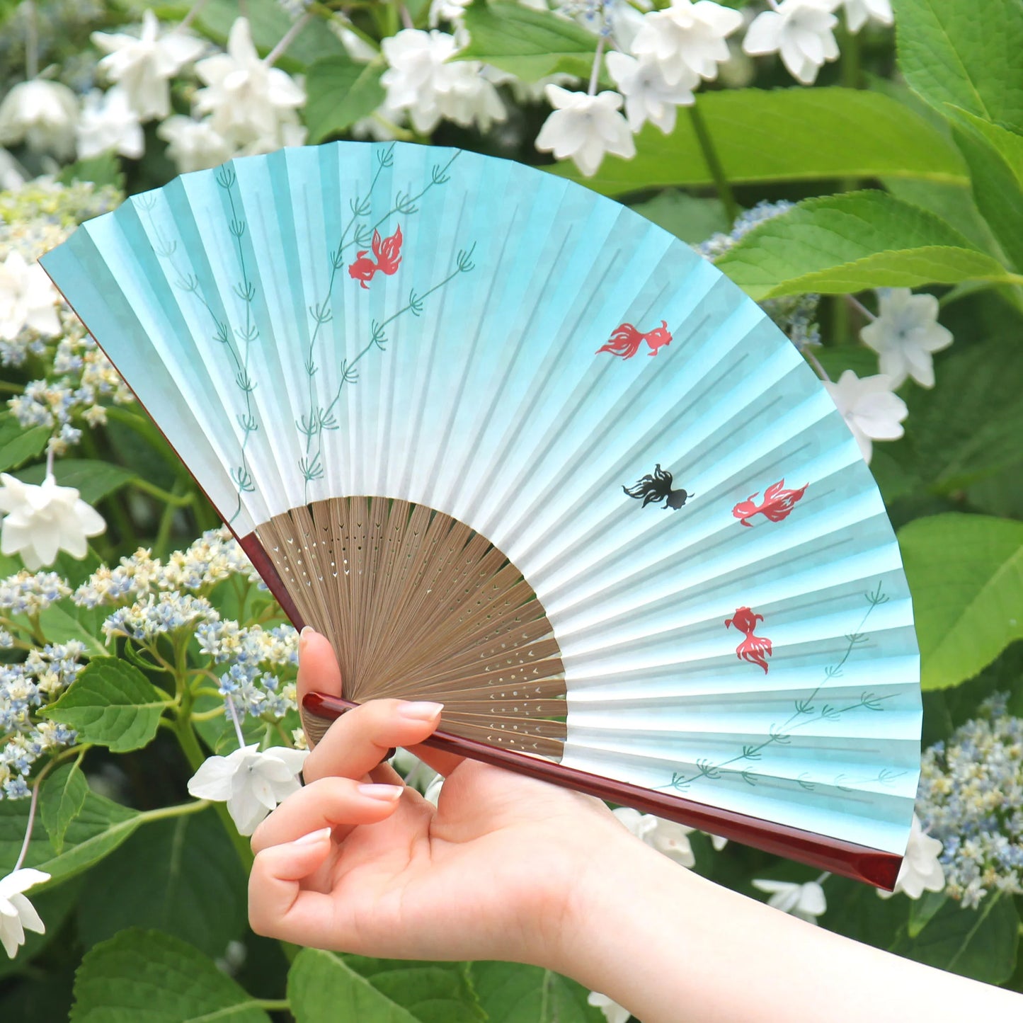 Kyo-sensu (Japanese folding fan) for Women - Fireworks - , Made in Kyoto, Japan , Kyoto sensu