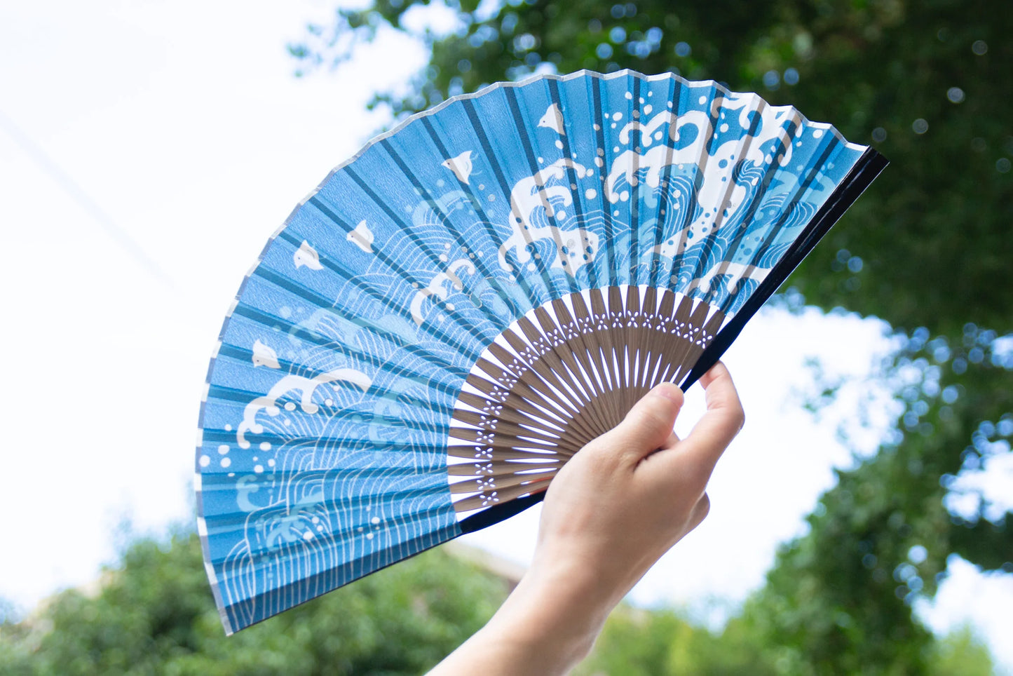 Kyo-sensu (Japanese folding fan) for Men - Kyo-Yuzen / Catfish - , Made in Kyoto, Japan , Kyoto sensu