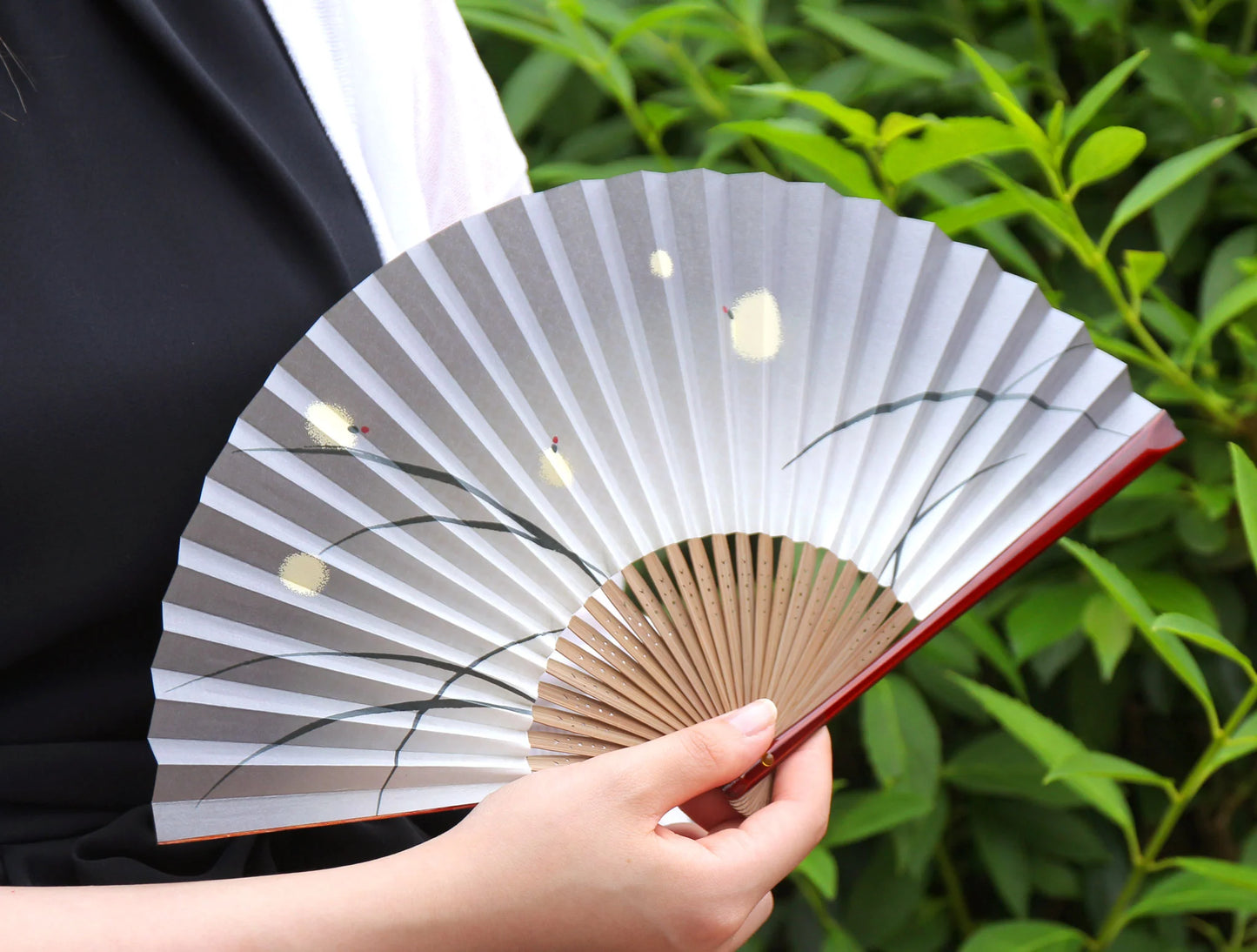 Kyo-sensu (Japanese folding fan) for Women - Fireworks - , Made in Kyoto, Japan , Kyoto sensu