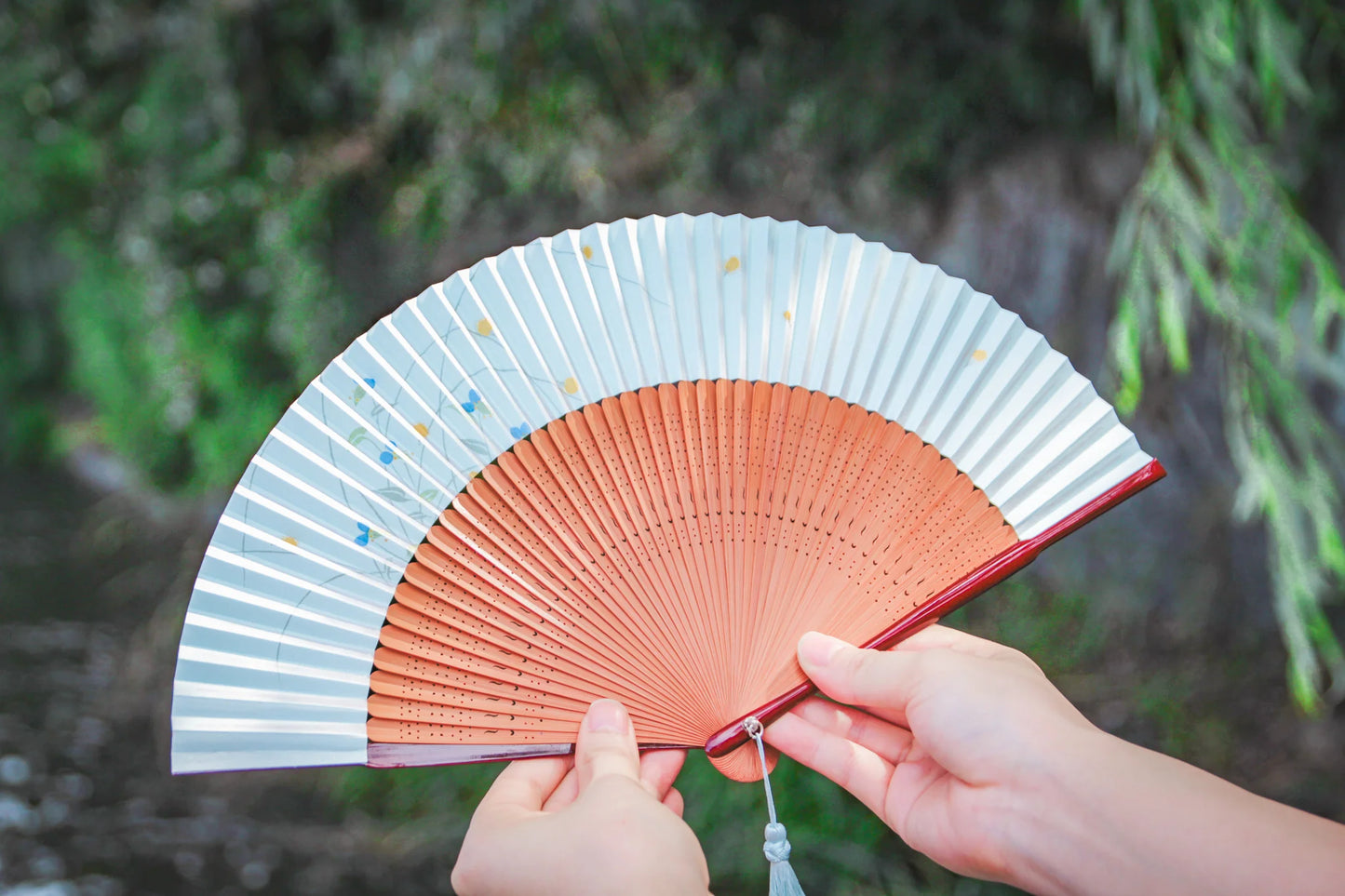 Kyo-sensu (Japanese folding fan) for Women - Firefly - , Made in Kyoto, Japan , Kyoto sensu