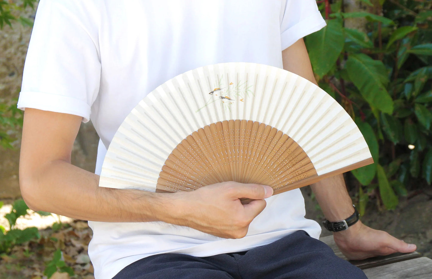 Kyo-sensu (Japanese folding fan) for Men - Carp - , Made in Kyoto, Japan , Kyoto sensu