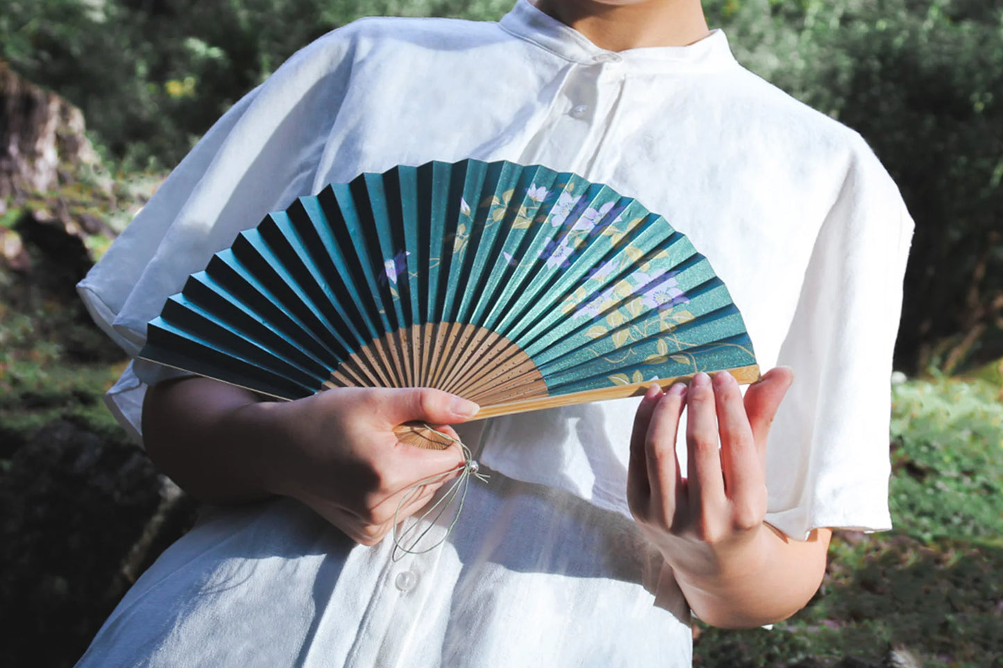 Kyo-sensu (Japanese folding fan) for Women - Cherry Blossom - , Made in Kyoto, Japan , Kyoto sensu