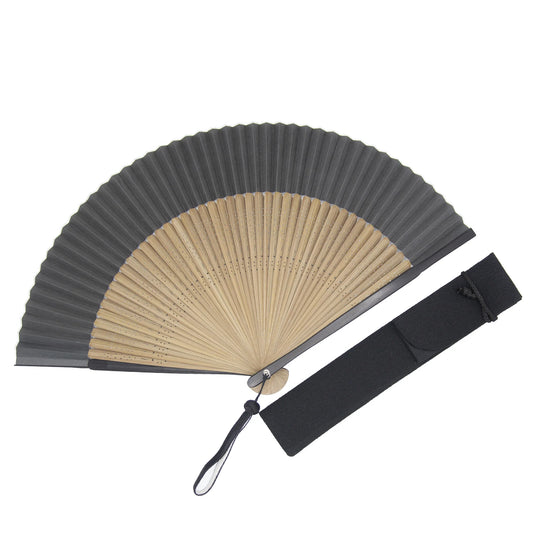 Kyo-sensu (Japanese folding fan) for Men - Traditional Japanese Color / Sumi(Ink Black) -, Made in Kyoto, Japan, Kyoto sensu