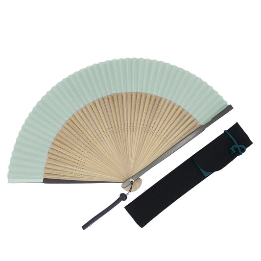 Kyo-sensu (Japanese folding fan) for Men - Traditional Japanese Color / Rikyunezumi (Greenish Gray) -, Made in Kyoto, Japan, Kyoto sensu