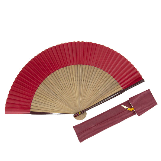 Kyo-sensu (Japanese folding fan) for Women - Kakishibu / Red - , Made in Kyoto , Japan, Kyoto sensu