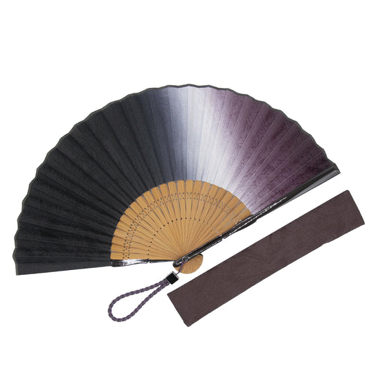 Kyo-sensu (Japanese folding fan) for Men - Kōrozen / Dark Purple -, Made in Kyoto, Japan, Kyoto sensu