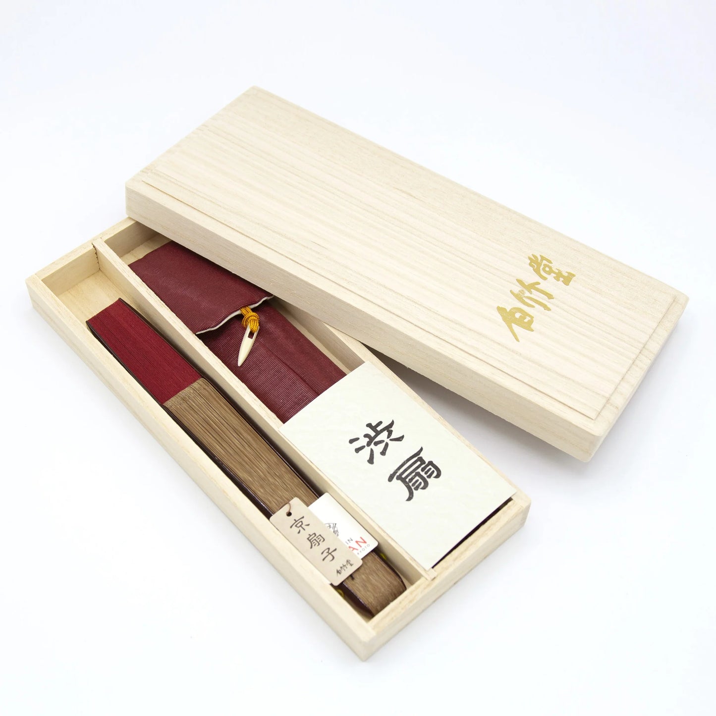 Kyo-sensu (Japanese folding fan) for Women - Kakishibu / Dark Greenish Indigo Blue - , Made in Kyoto , Japan, Kyoto sensu