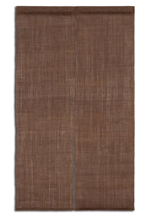 Hand-dyed Linen Noren (Japanese Doorway Curtain) - Plain Color / Kakishibu (Persimmon Tannin Dye) - , Kyoto Noren