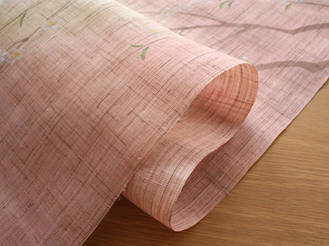 Hand-dyed Linen Noren (Japanese Doorway Curtain) - Cherry Blossom - , Kyoto Noren