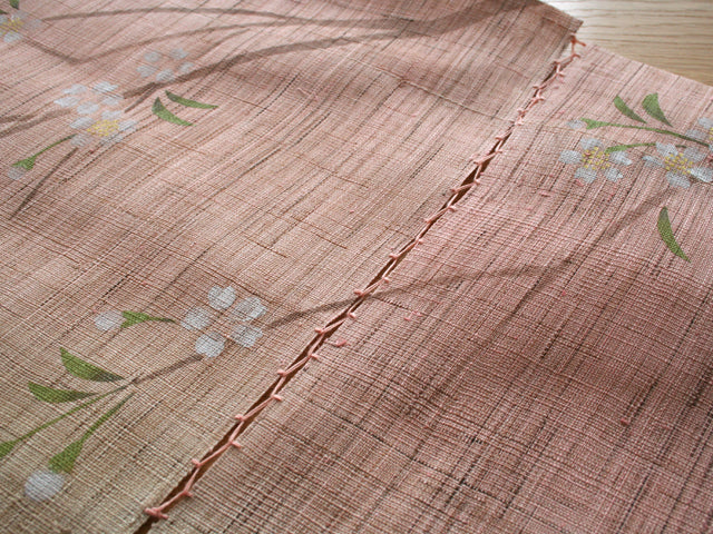 Hand-dyed Linen Noren (Japanese Doorway Curtain) - Cherry Blossom - , Kyoto Noren