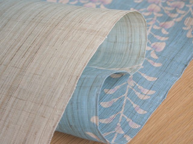 Hand-dyed Linen Noren (Japanese Doorway Curtain) - Wisteria - , Kyoto Noren