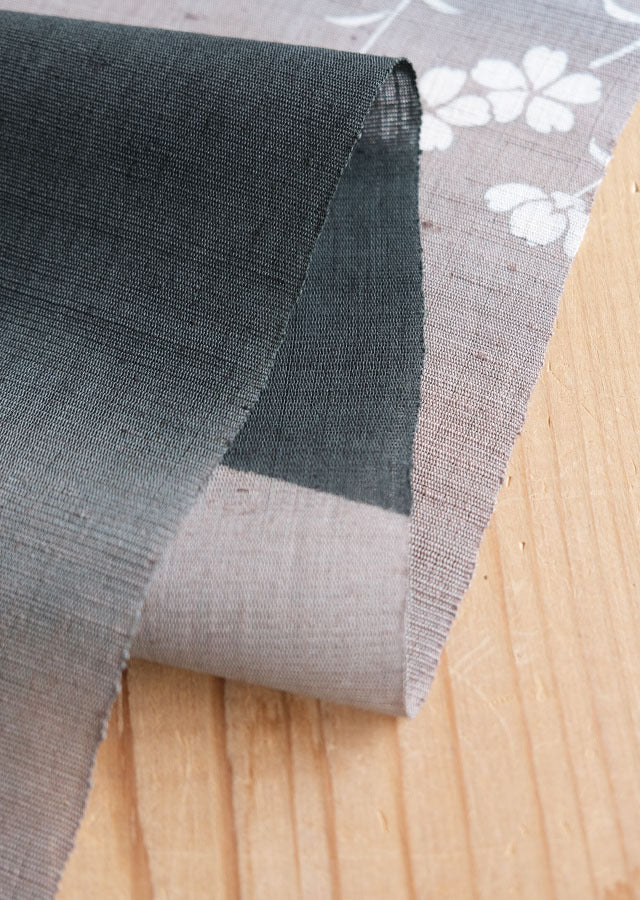 Hand-dyed Linen Noren (Japanese Doorway Curtain) - Cherry Blossom on a Moonlit Night - , Kyoto Noren