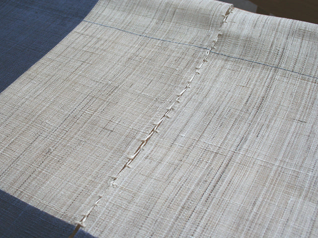 Hand-dyed Linen Noren (Japanese Doorway Curtain) - Ichimatsu pattern (Japanese Checkered Pattern) - , Kyoto Noren