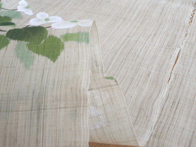 Hand-dyed Linen Noren (Japanese Doorway Curtain) - Kousa Dogwood - , Kyoto Noren