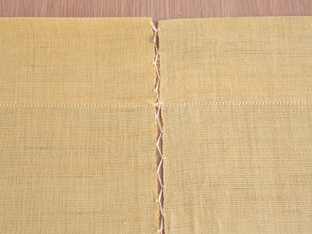 Hand-dyed Linen Noren (Japanese Doorway Curtain) - Crane and Turtle - , Kyoto Noren
