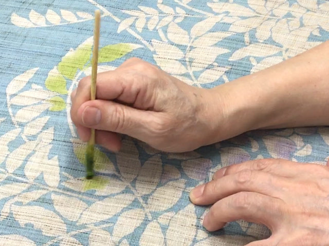 Hand-dyed Linen Noren (Japanese Doorway Curtain) - Wisteria - , Kyoto Noren