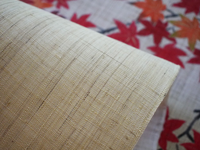 Hand-dyed Linen Noren (Japanese Doorway Curtain) - Autumn Leaves - , Kyoto Noren
