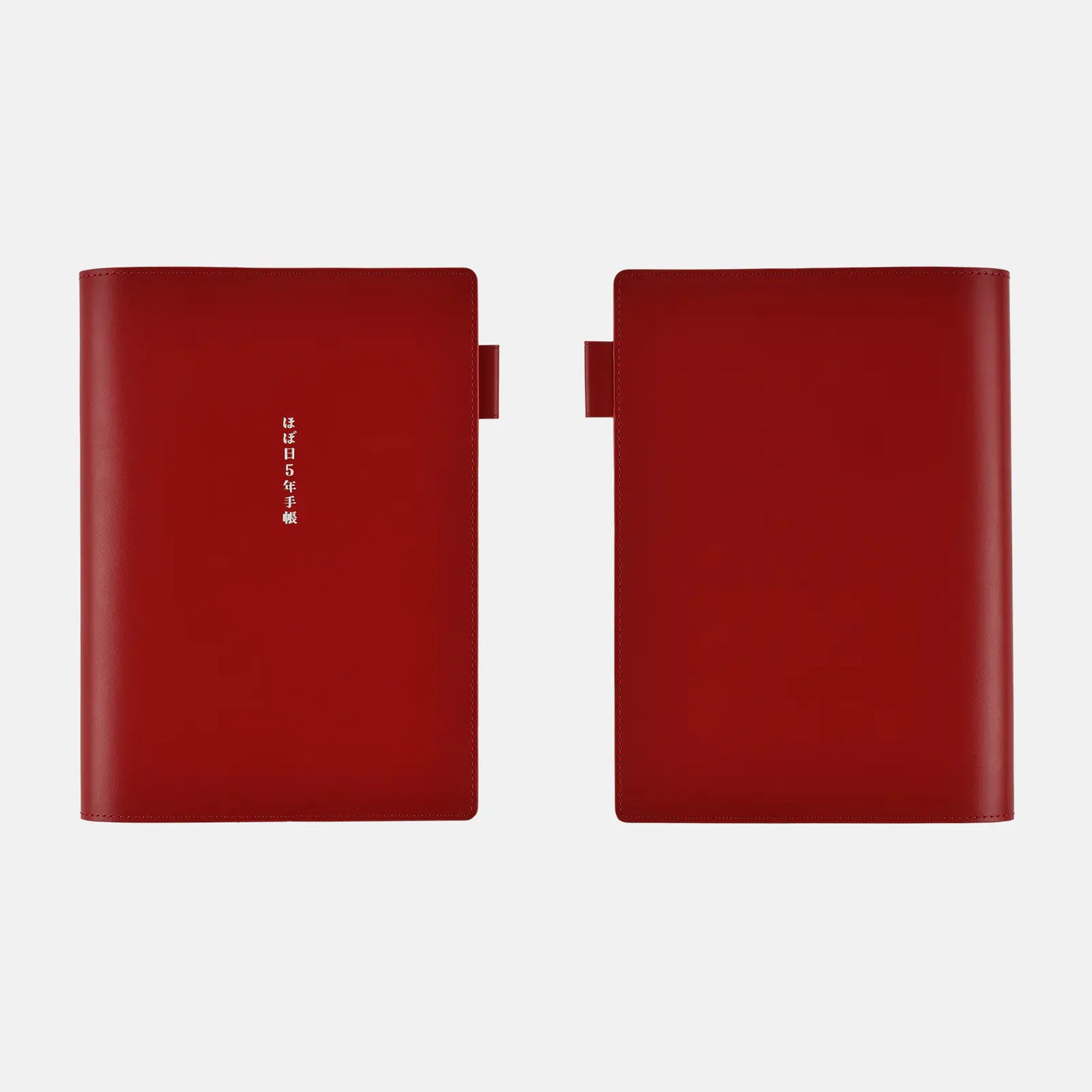 Large Hobonichi 5-Year Techo Leather Cover (Red) A5 Size (fits Large 5-Year Techo) (Cover Only)