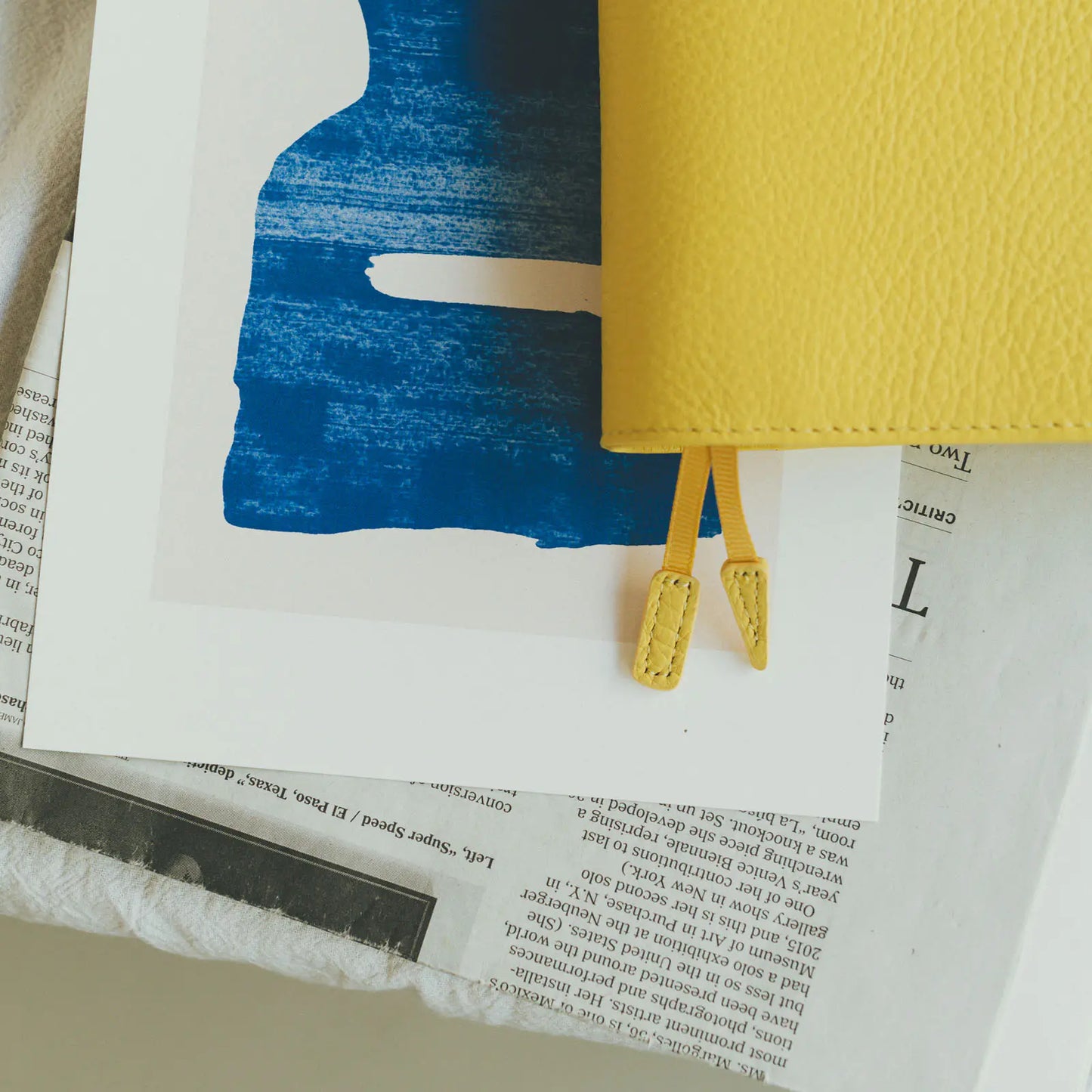 Leather: Brilliant Yellow [Hobonichi Cousin (A5) Techo Cover] (Cover Only)