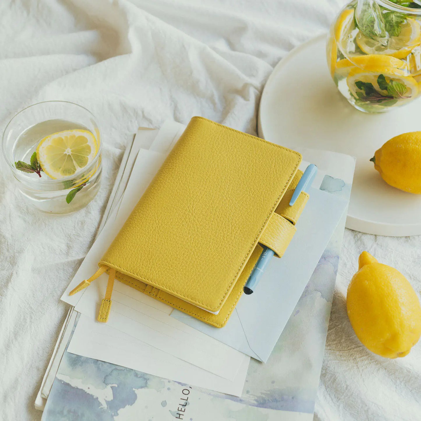 Leather: Brilliant Yellow [Hobonichi Original (A6) Techo Cover] (Cover Only)