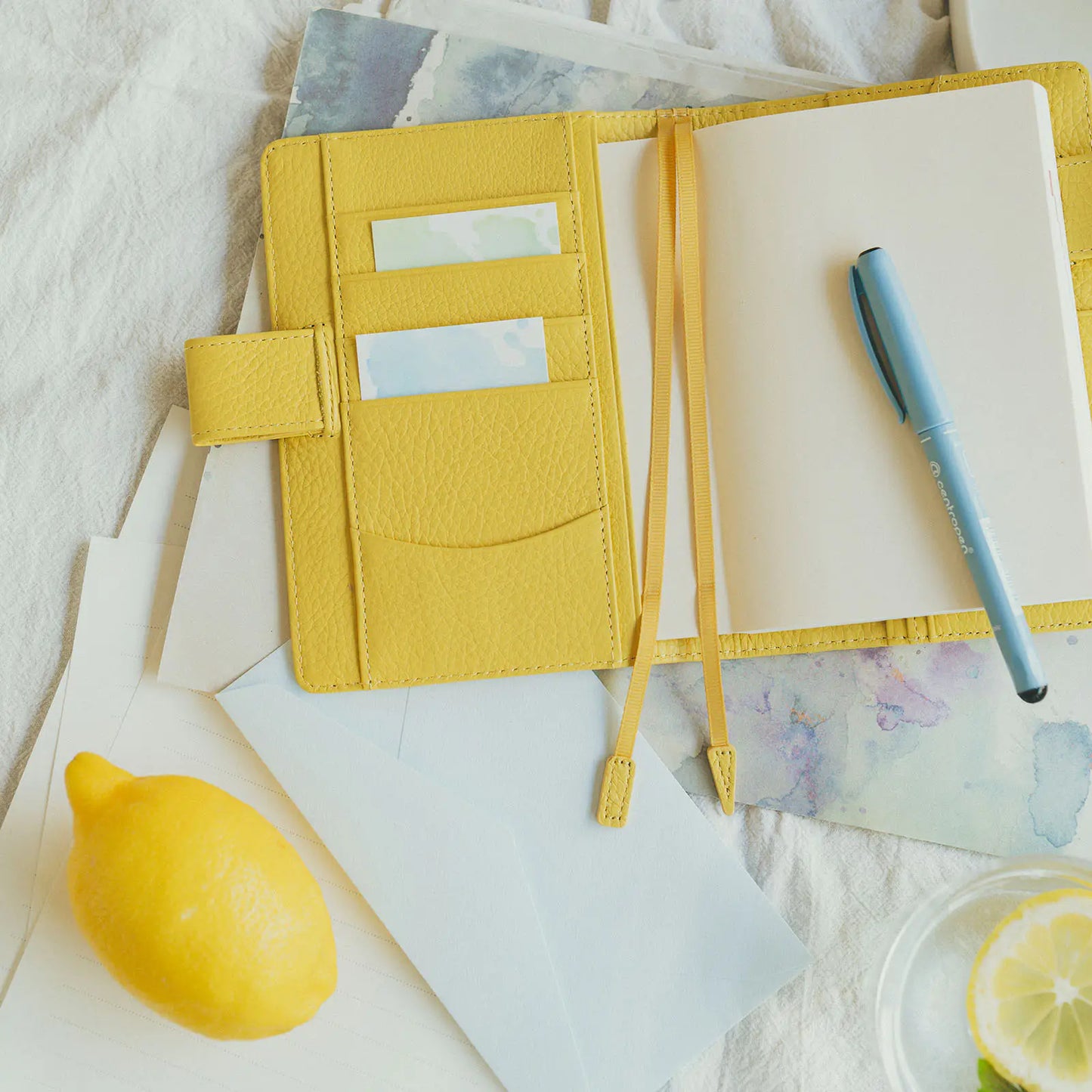 Leather: Brilliant Yellow [Hobonichi Original (A6) Techo Cover] (Cover Only)