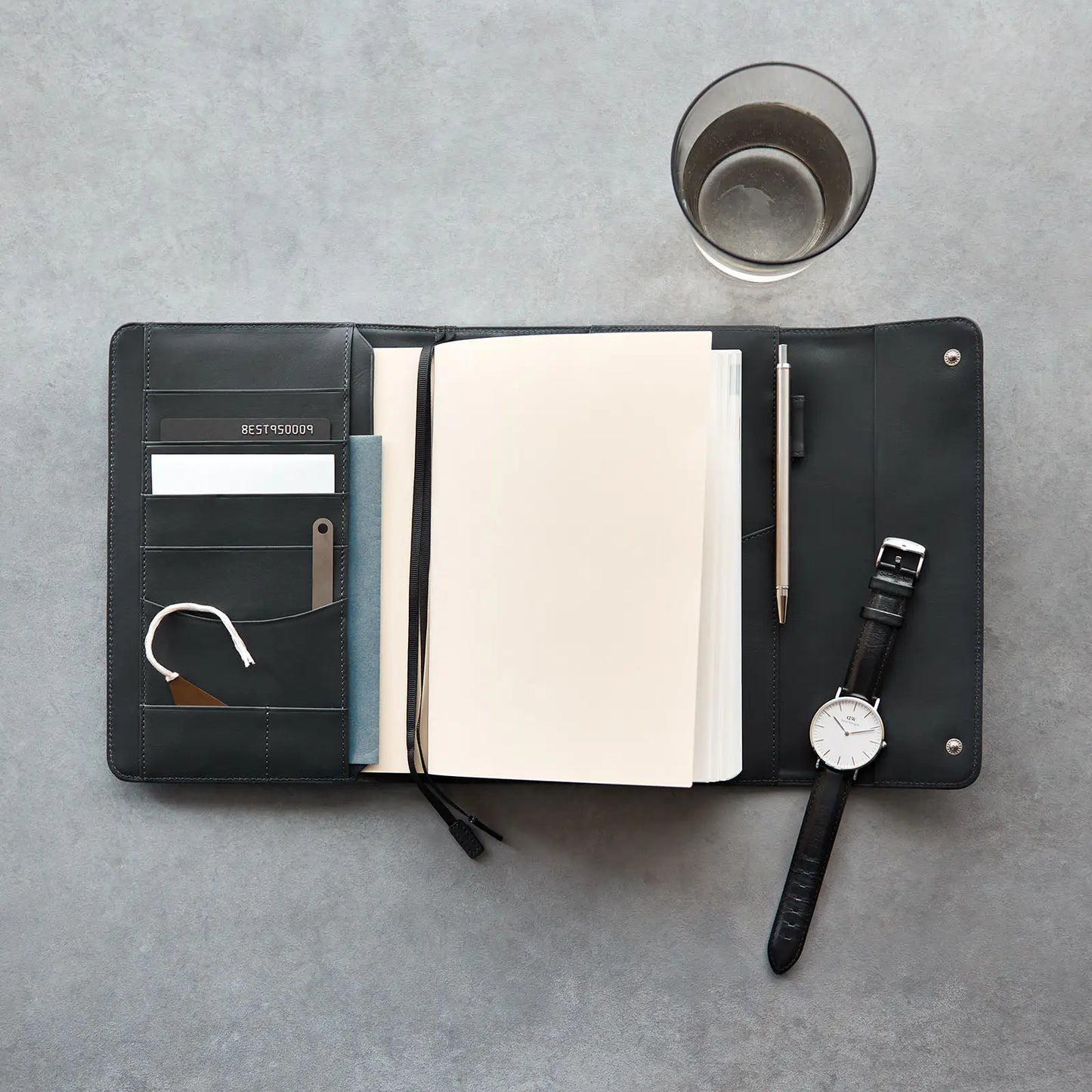 Leather: Charcoal Gray [Hobonichi Cousin (A5) Techo Cover] (Cover Only)
