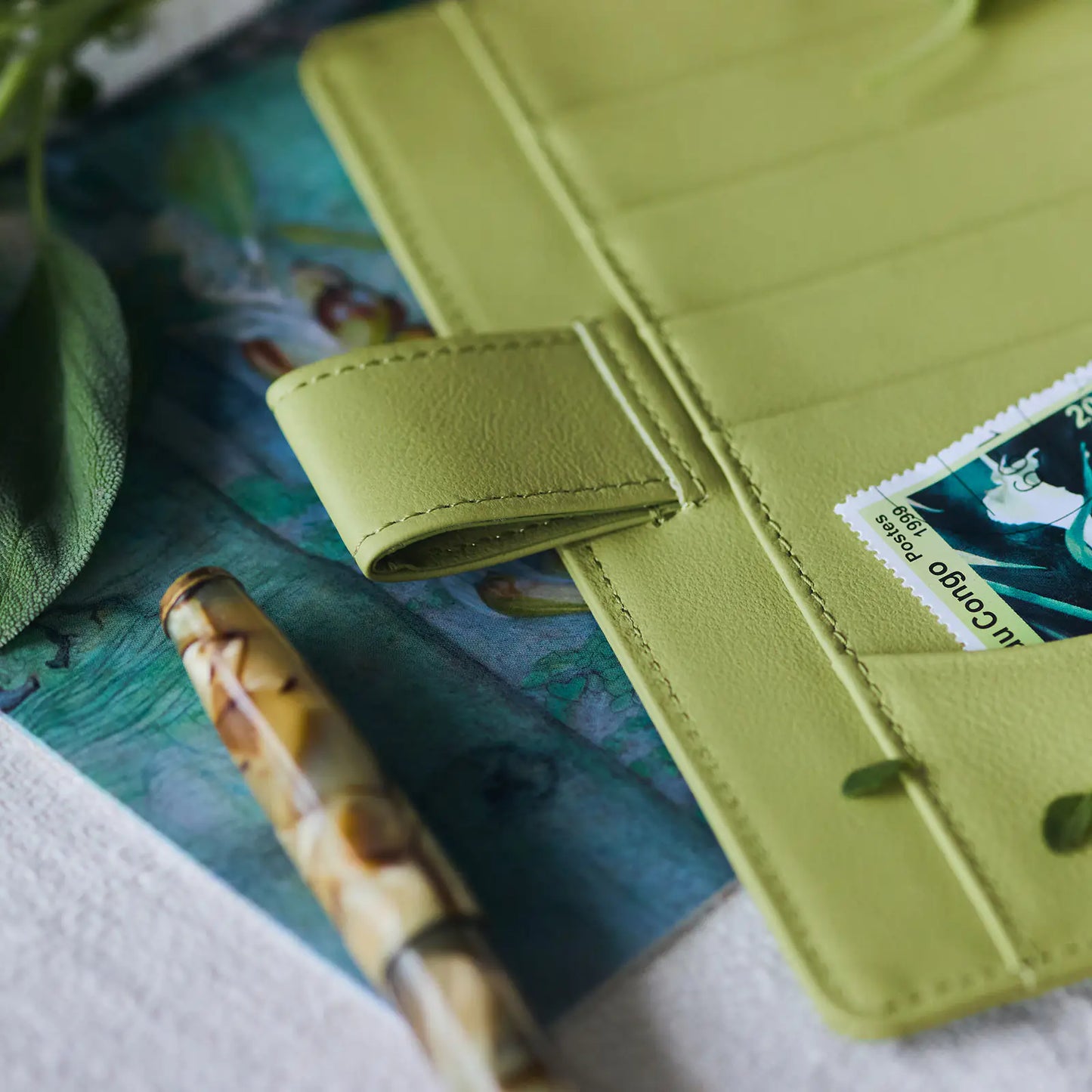 Leather: Sage Green [Hobonichi Original (A6) Techo Cover] (Cover Only)