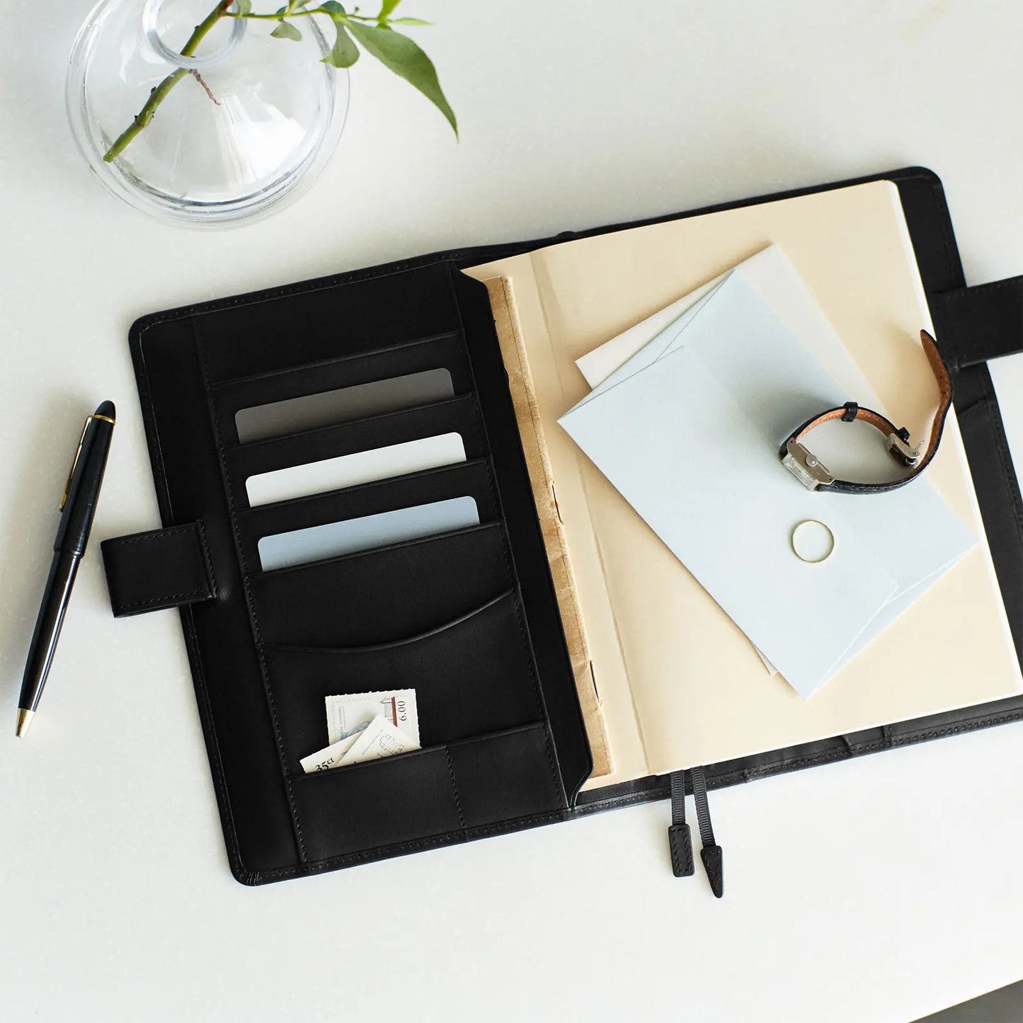 Leather: TS Basic - Black [Hobonichi Cousin (A5) Techo Cover] (Cover Only)
