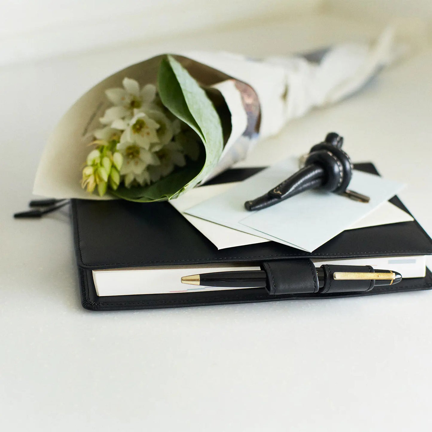 Leather: TS Basic - Black [Hobonichi Cousin (A5) Techo Cover] (Cover Only)