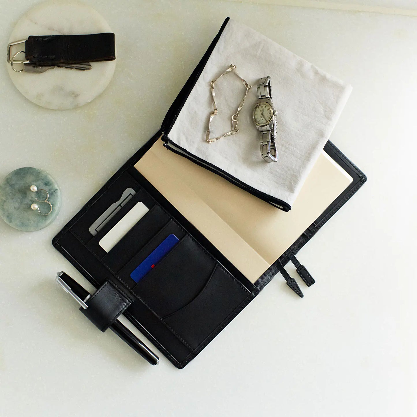 Leather: TS Basic - Black [Hobonichi Original (A6) Techo Cover] (Cover Only)