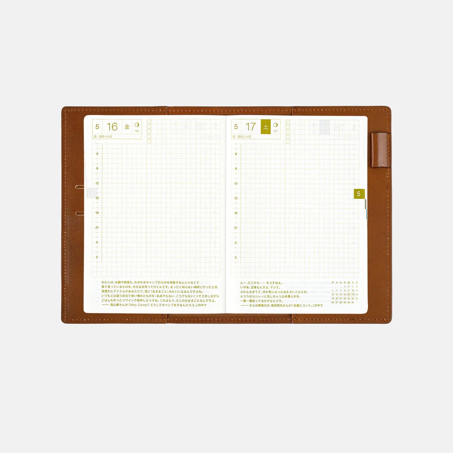 Leather: Taut (Brown) [Hobonichi Original (A6) Techo Cover] (Cover Only)