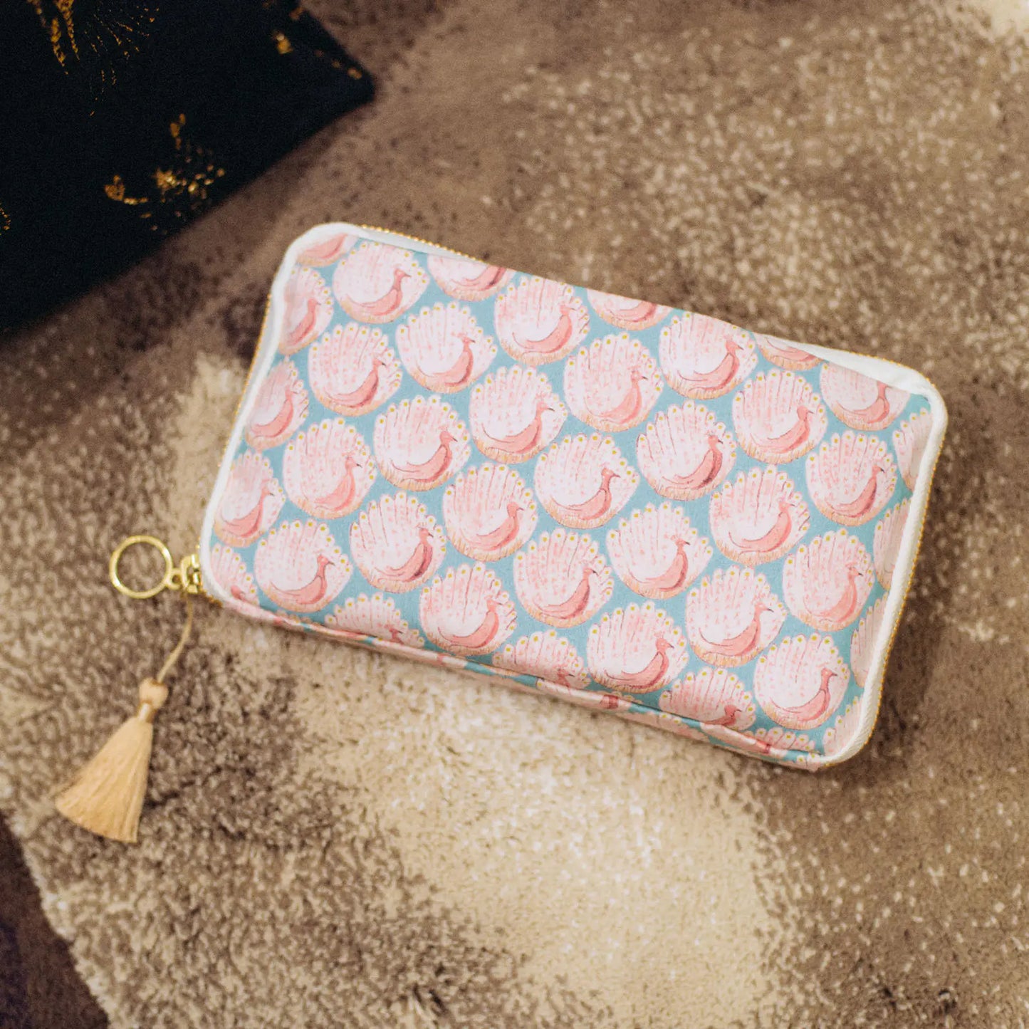 Liberty Fabrics: Peacocks of Grantham Hall Drawer Pouch Áne,  Hobonichi Drawer Pouch Áne