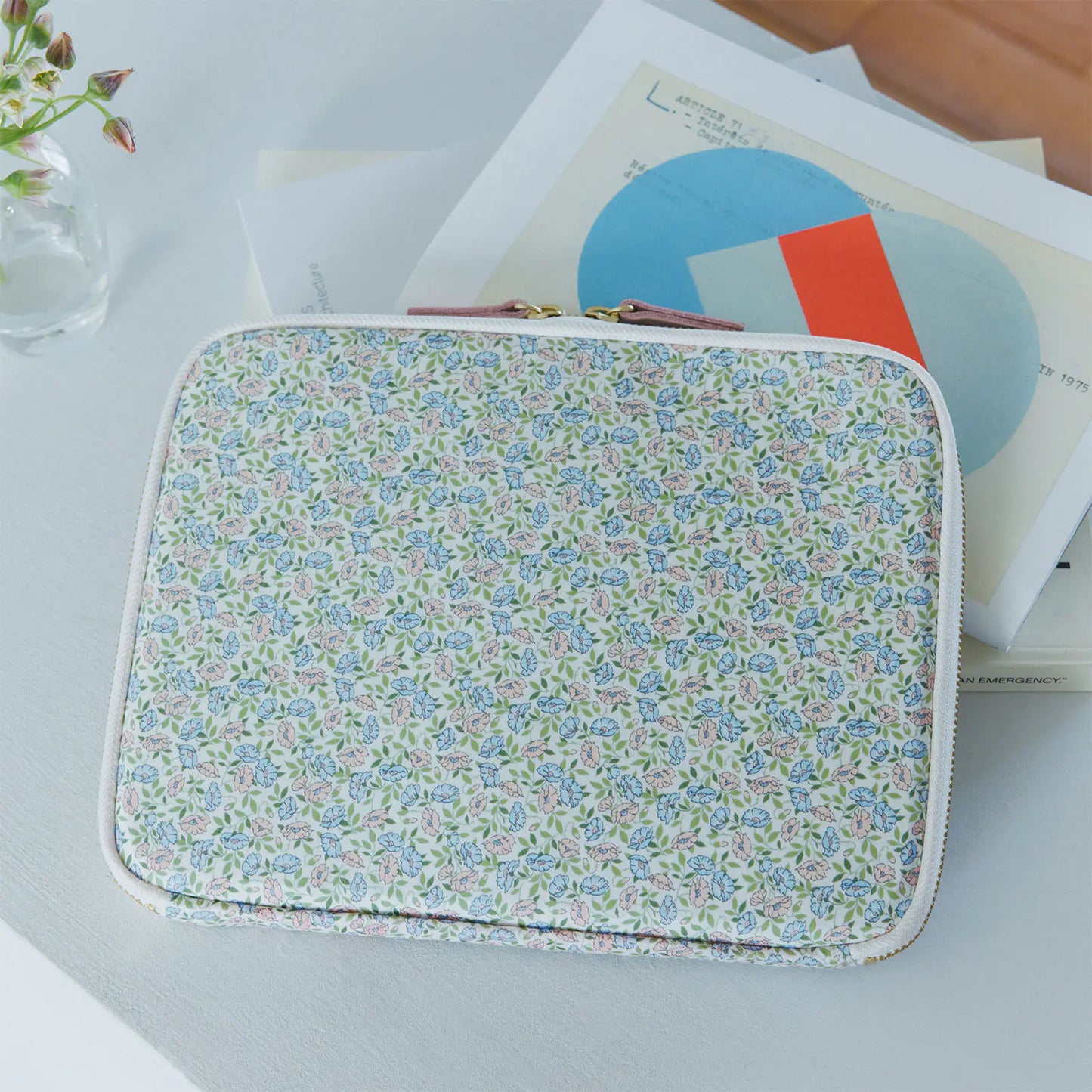 Liberty Fabrics: Sasha Kiora Large Drawer Pouch,  Hobonichi Large Drawer Pouch