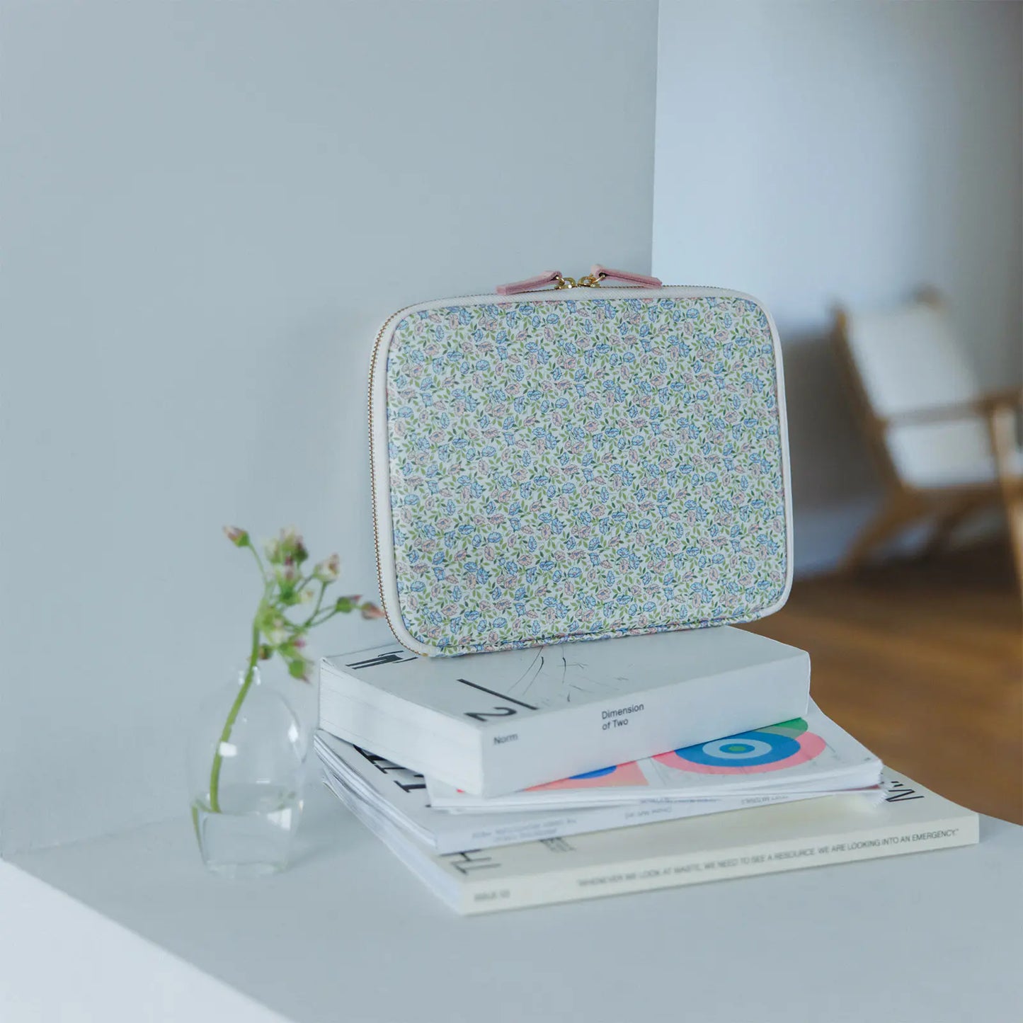 Liberty Fabrics: Sasha Kiora Large Drawer Pouch,  Hobonichi Large Drawer Pouch