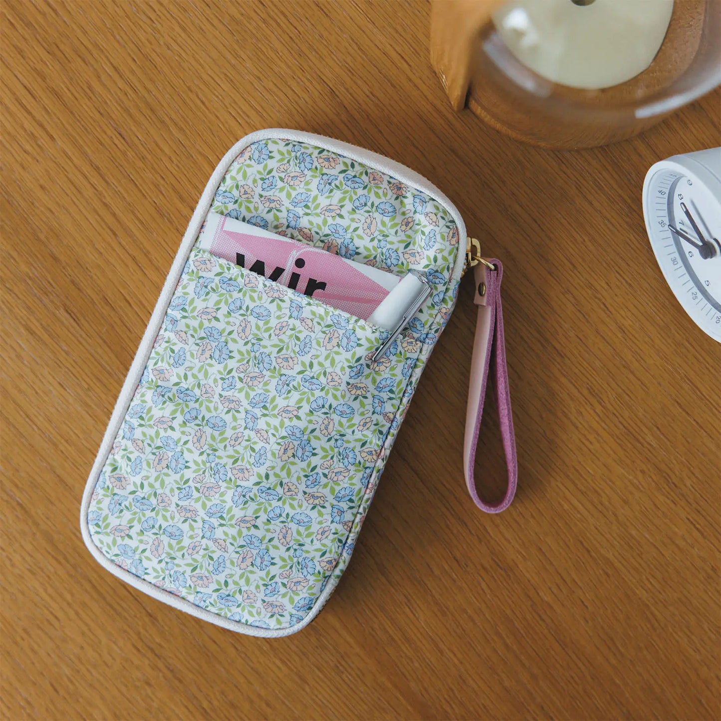 Liberty Fabrics: Sasha Kiora Small Drawer Pouch,  Hobonichi Small Drawer Pouch