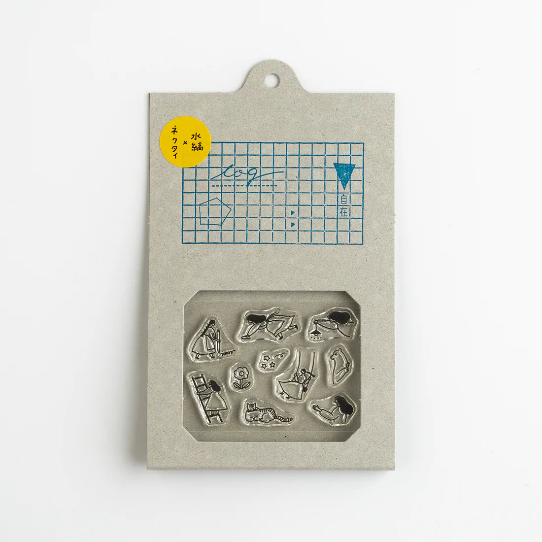 necktie x mizushima: JIZAI Clear Stamp LOG Techo Moriage-tai - Girl -