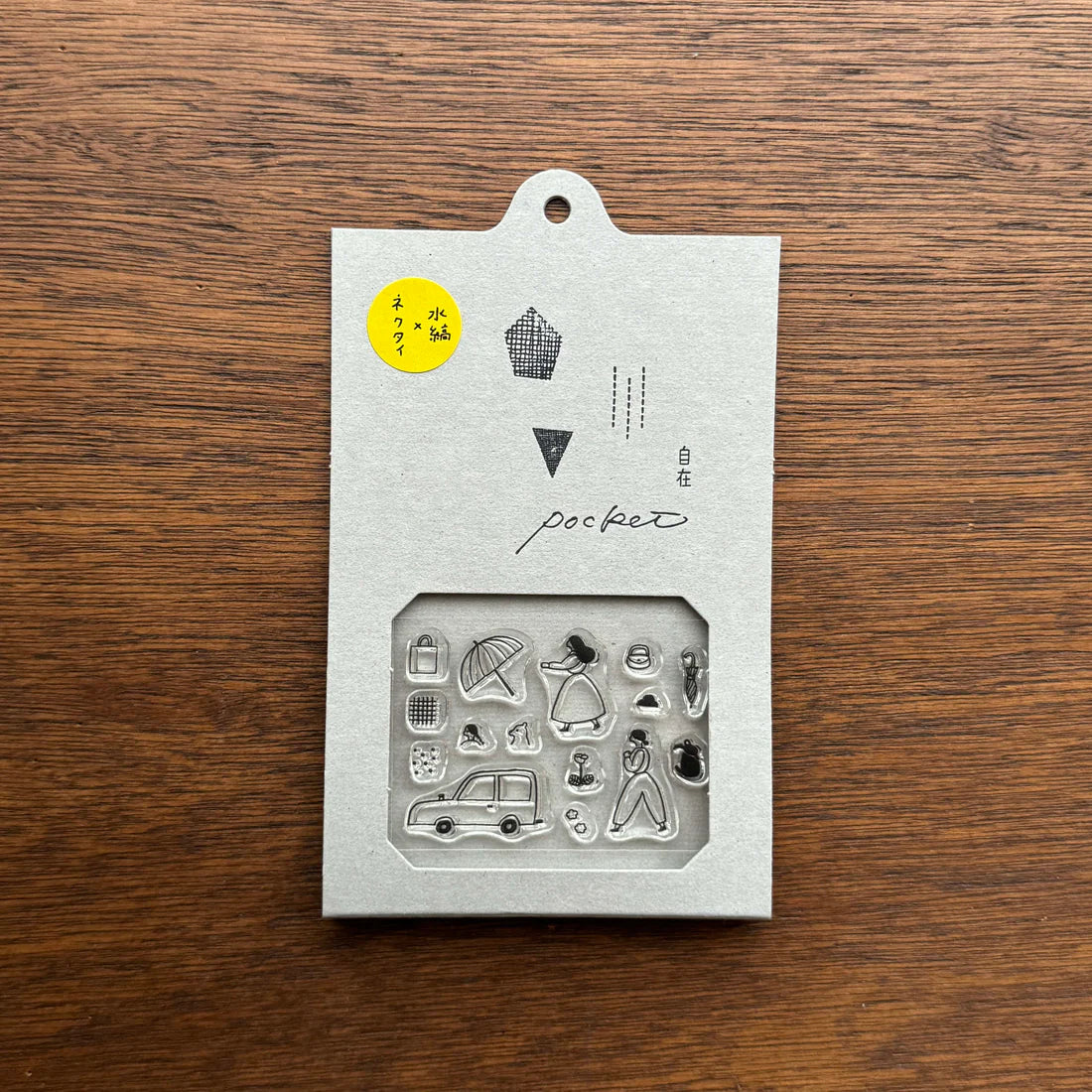 necktie × mizushima: JIZAI Clear Stamp POCKET - On the Go -