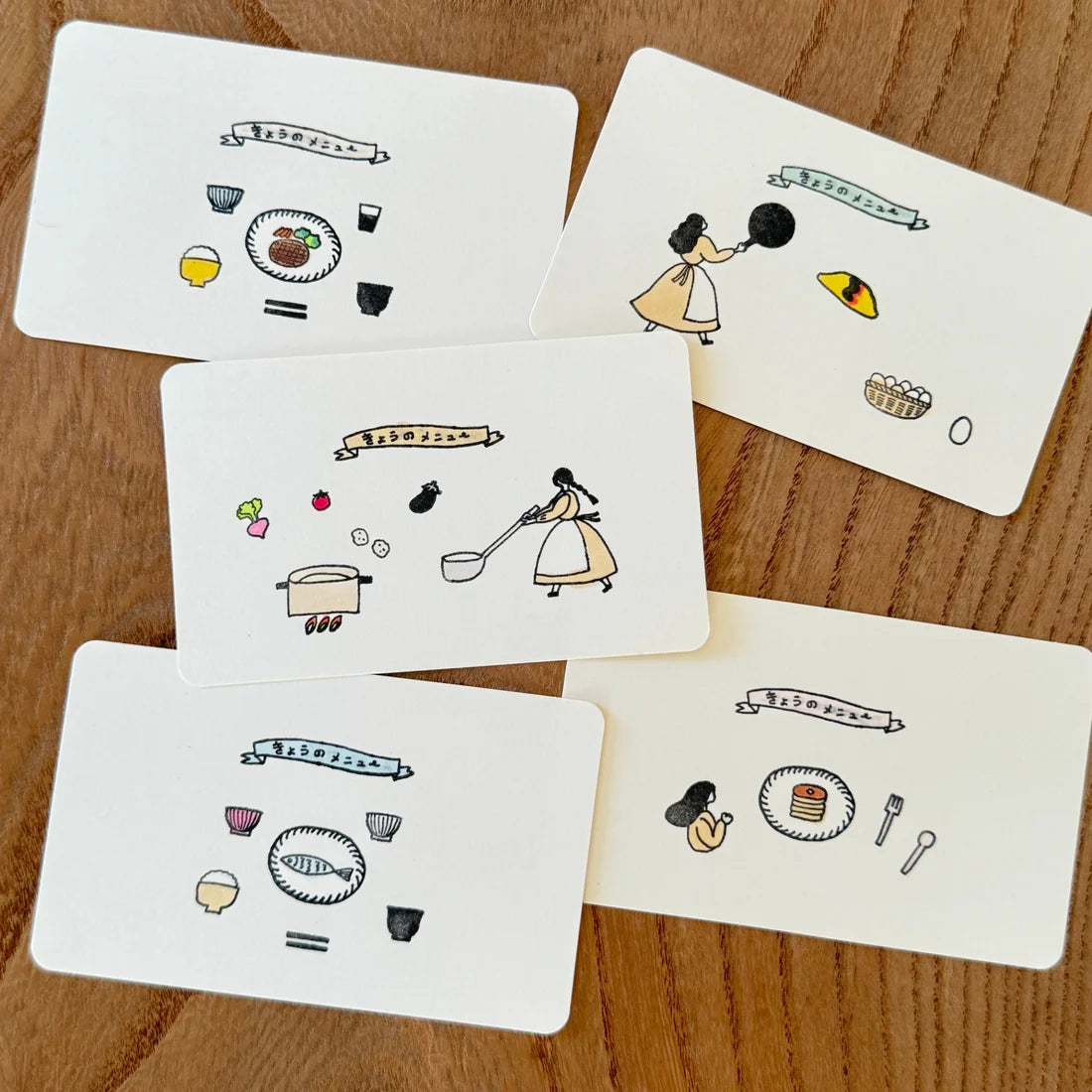necktie × mizushima: JIZAI Clear Stamp BOX Motif set - Everyday Meals -