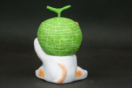 Nagahama Doll Japanese Maneki-Neko (Beckoning Cat) Doll - Melon -, Japanese lucky cat figure