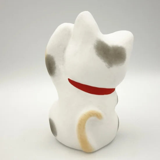 Nagahama Doll Japanese Maneki-Neko (Beckoning Cat) Doll - White -, Japanese lucky cat figure