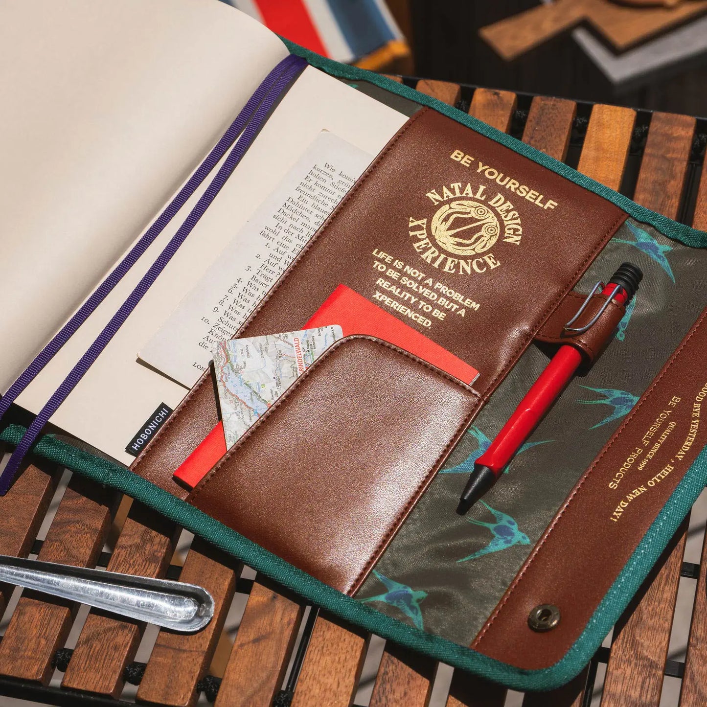 Natal Design: Hello New Day! (Retro Stripe)  [Hobonichi Cousin (A5) Techo Cover] (Cover Only)